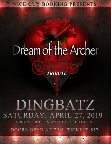 Dream of the Archer flyer for Dingbatz on April 27, 2019