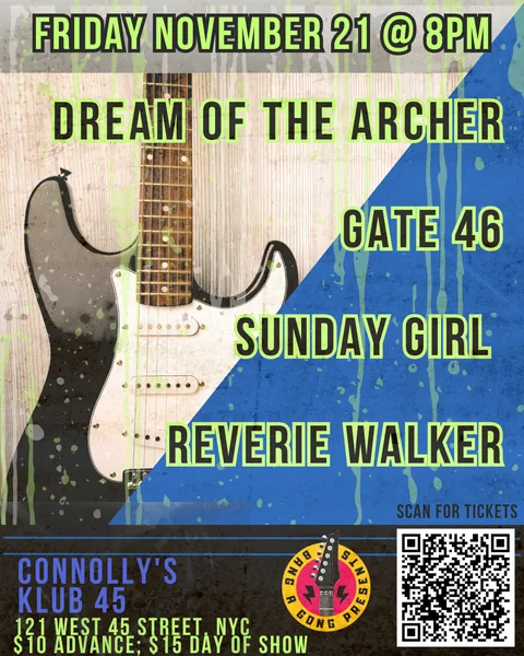 Dream of the Archer promo flyer for Friday, November 21 at 8 PM